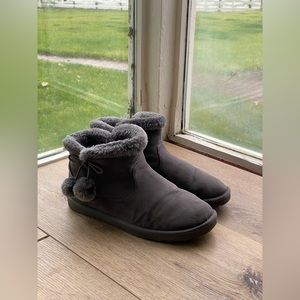 Gray Ugg-Like Booties